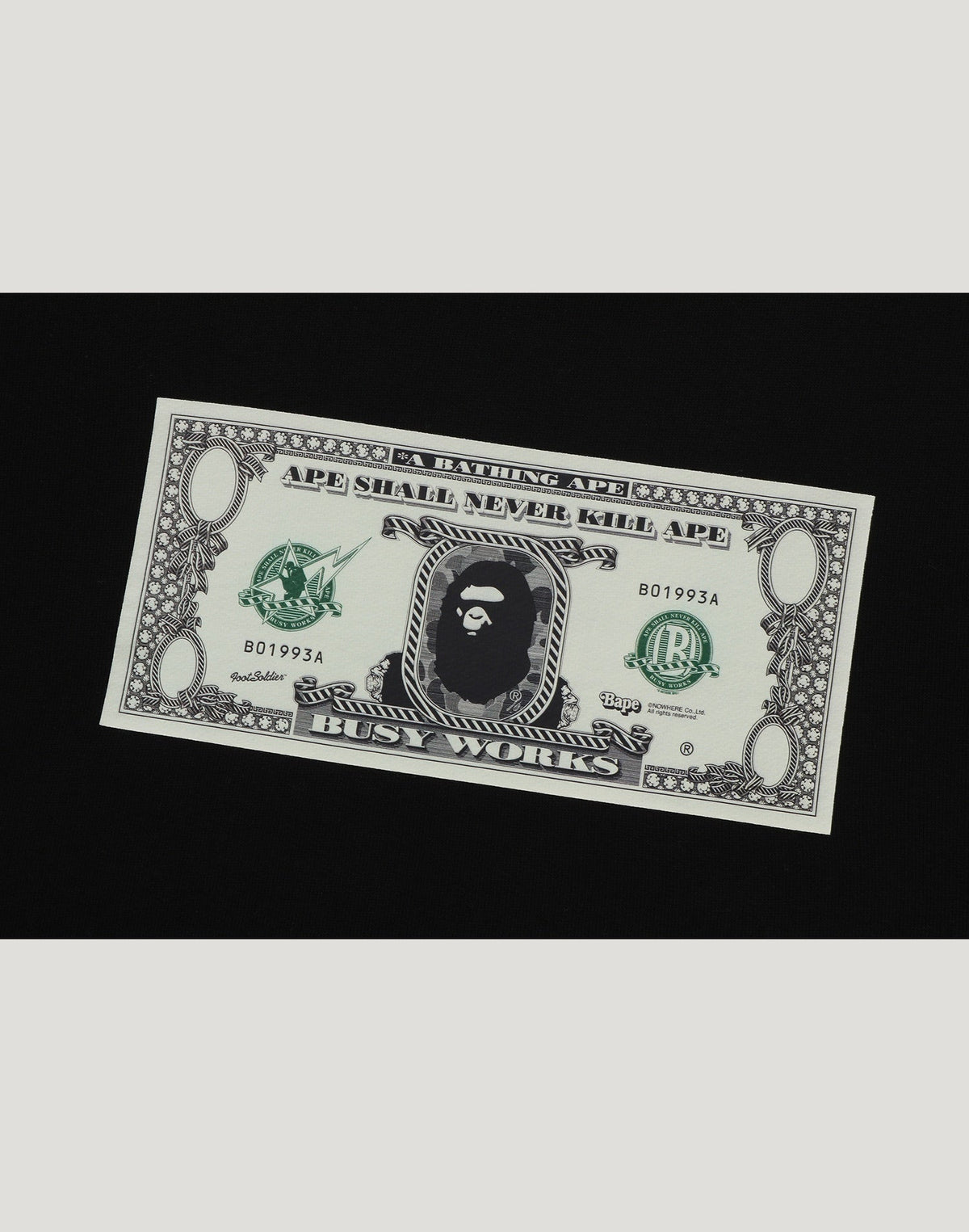 BANKNOTE RELAXED FIT CREWNECK SWEATSHIRT MENS