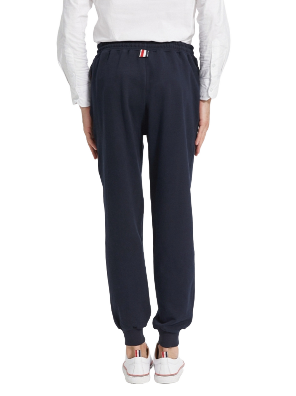 Thom Browne Style Unisex Casual Sweatpants with Signature Four-Bar Detail