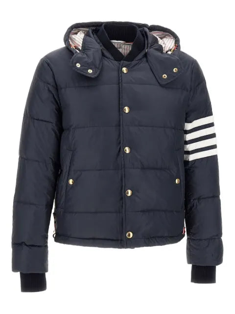 Thom Browne matte nylon 4-Bar down filled bomber
