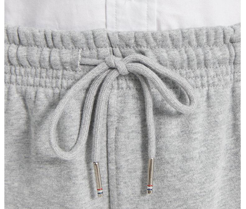 Thom Browne Style Unisex Casual Sweatpants with Signature Four-Bar Detail