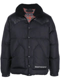 Mastermind Japan leather-panelled puffer coat