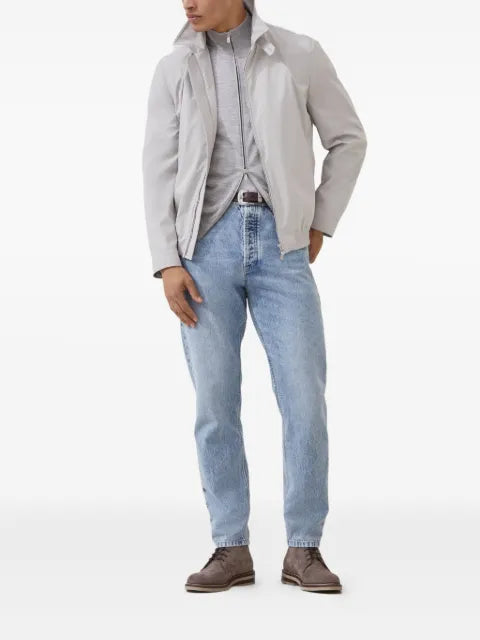 Brunello Cucinelli zip-up cashmere-silk jumper