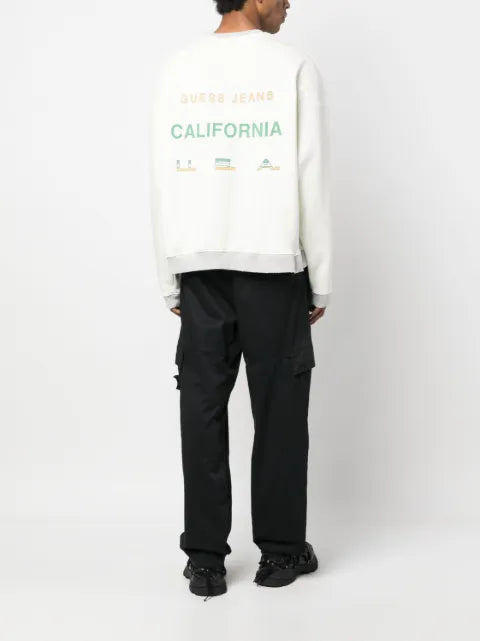 GUESS USA logo-print jersey sweatshirt