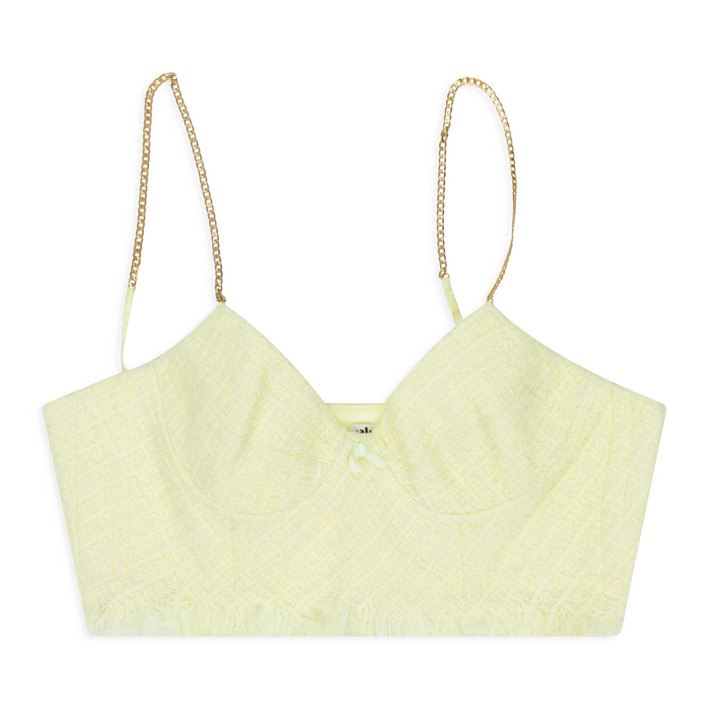 GREEN/NEON WITH CHAIN STRAPS BRA