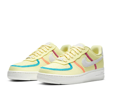 Wmns Nike Air Force 1 ’07 Low LX – Stitched Canvas ‘Life Lime’
