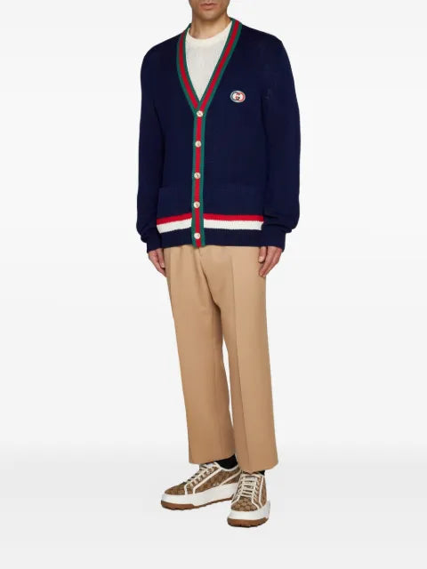 Gucci Web-stripe button-up cardigan