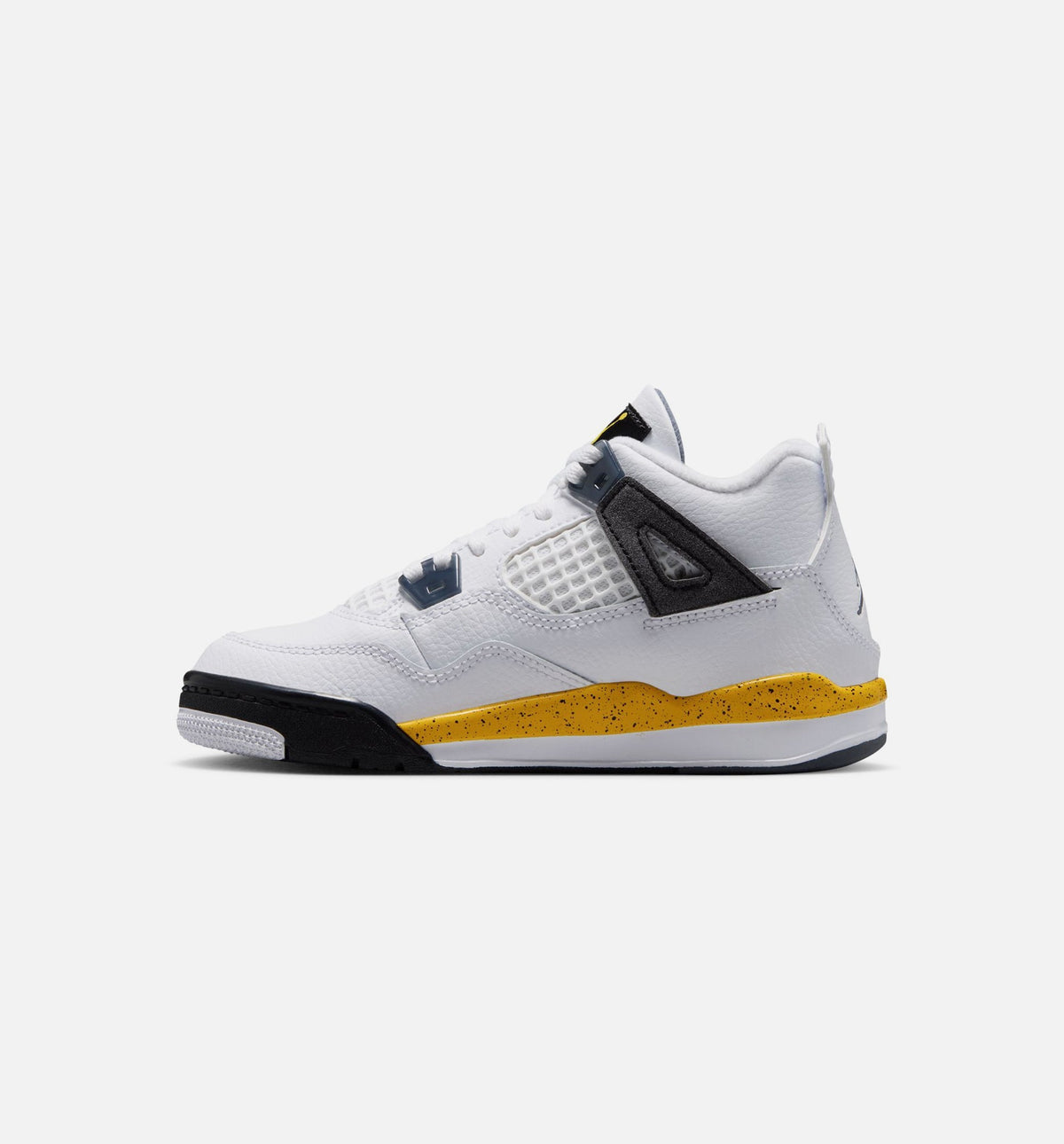 Air Jordan 4 Retro Rare Air Tour Yellow | Preschool Lifestyle Shoe | White/Dark Stucco/Black/Tour Yellow