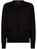 Dolce & Gabbana logo-embroidered silk cardigan