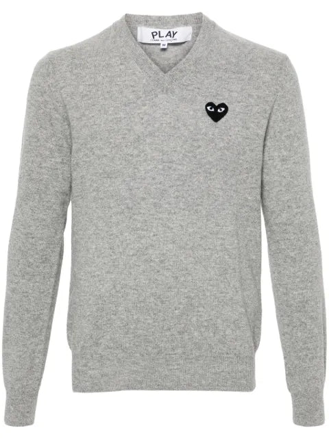 Comme Des Garçons Play mélange-effect wool jumper