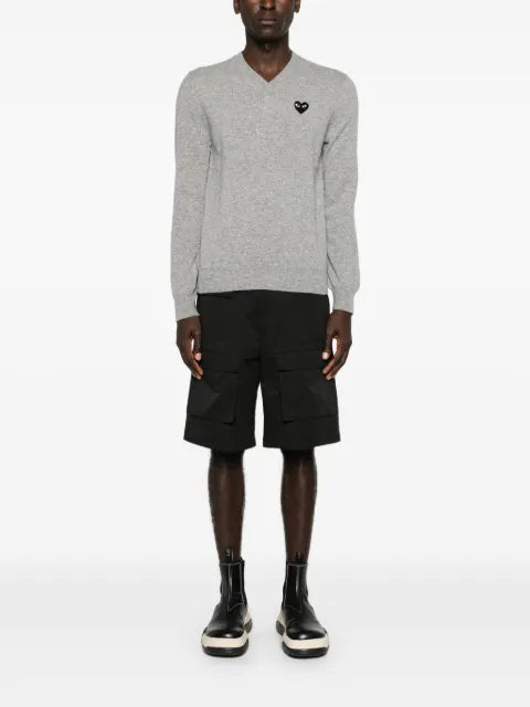 Comme Des Garçons Play mélange-effect wool jumper