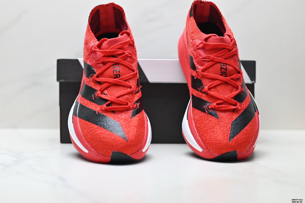 Adidas K81801850 Men's Running Shoes | 3-Color Statement Trainer - 3 Colorways incl. Grey/Coral & Red/Black