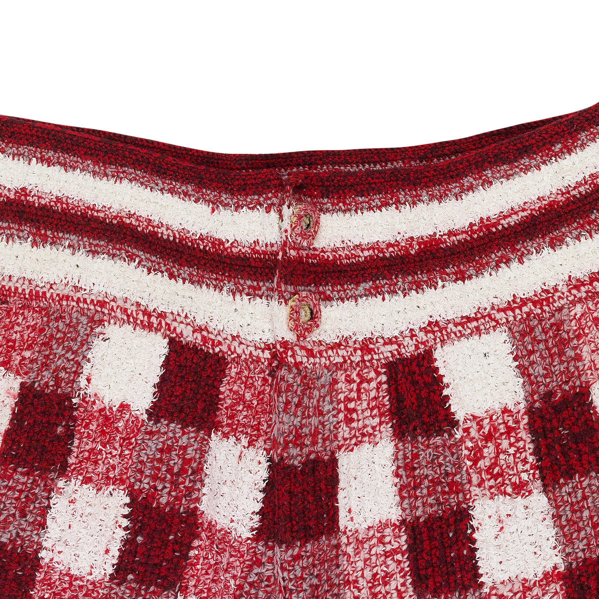 RED/WHITE DEAN HAND CROCHET SHORTS