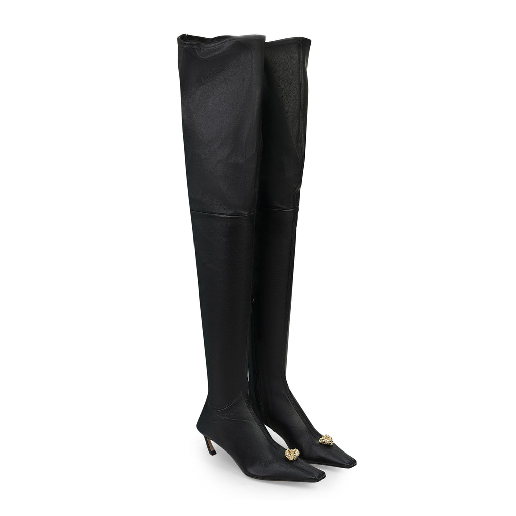 BLACK SWING CUISSARDES OVER THE KNEE BOOTS