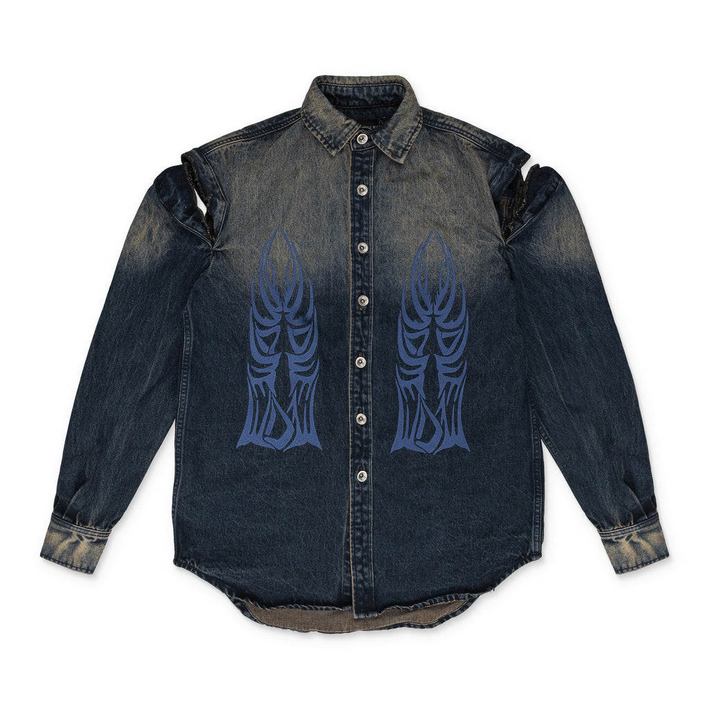 INDIGO GRADIENT BUTTON-DOWN SHIRT