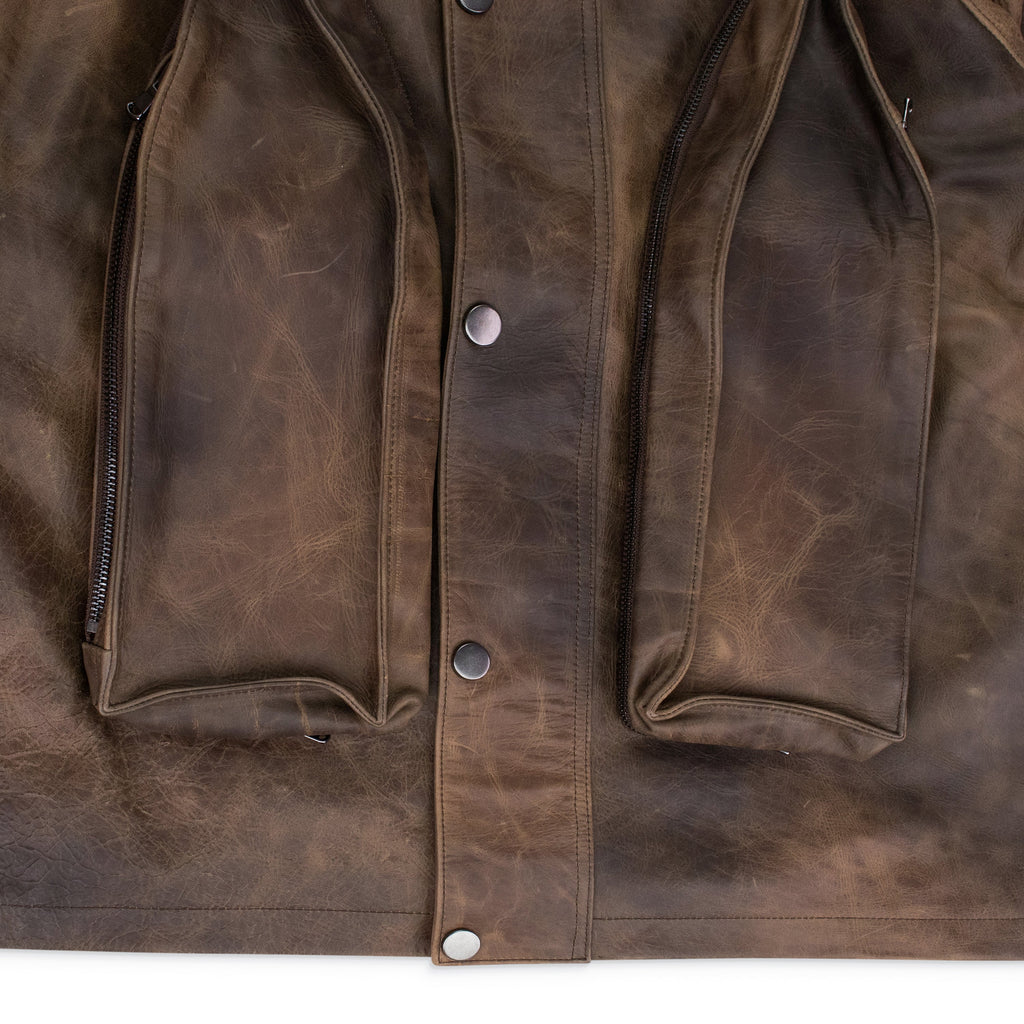 GREEN CLASSIC LEATHER JACKET