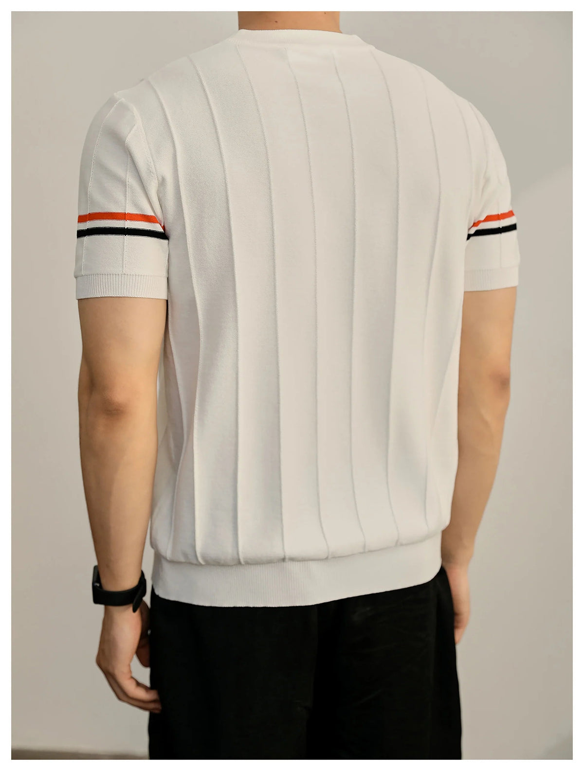 Four-Bar Polo T-Shirt - Men's Classic Button Collar Tee | Thom Browne