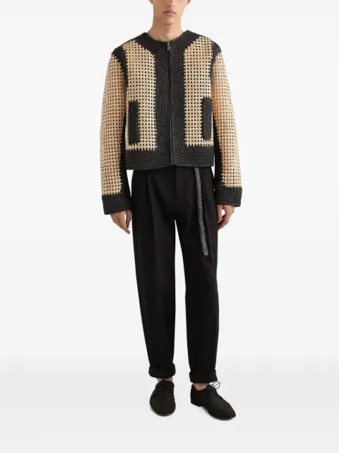 Dolce & Gabbana woven jacket in raffia