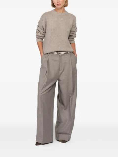 extreme cashmere ribbed trim sweater
