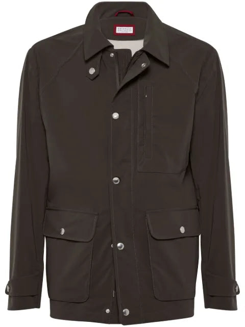Brunello Cucinelli raglan-sleeve field jacket