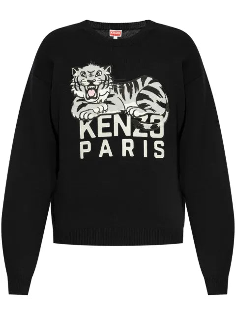 Kenzo logo-embroidered cotton sweatshirt