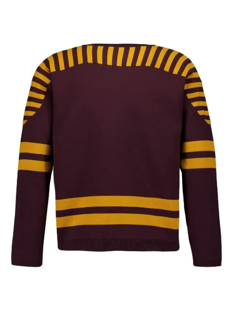 BODE striped lace-up sweater