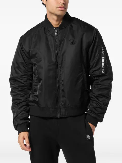 Plein Sport logo-plaque bomber jacket