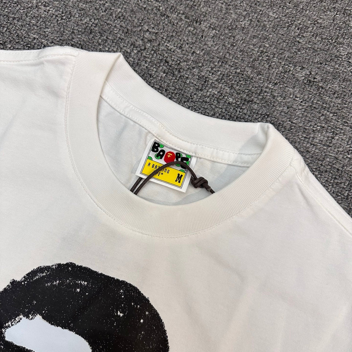 BAPE FW25 Hand-Drawn Graffiti Ape Head T-Shirt - White / Black