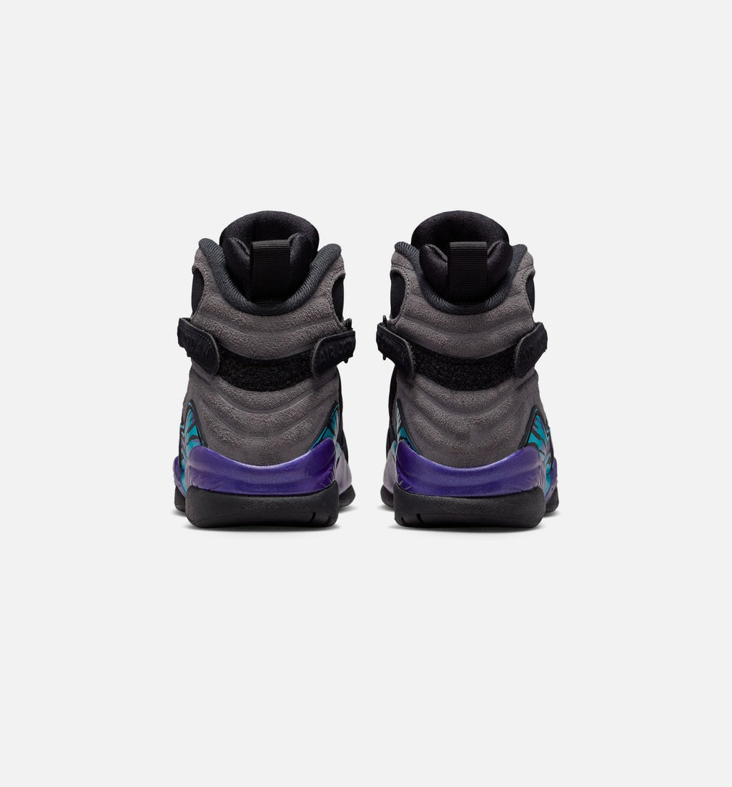 Air Jordan 8 Retro Aqua Grade School Lifestyle Shoe – Black / Multi-Color / Bright Concord