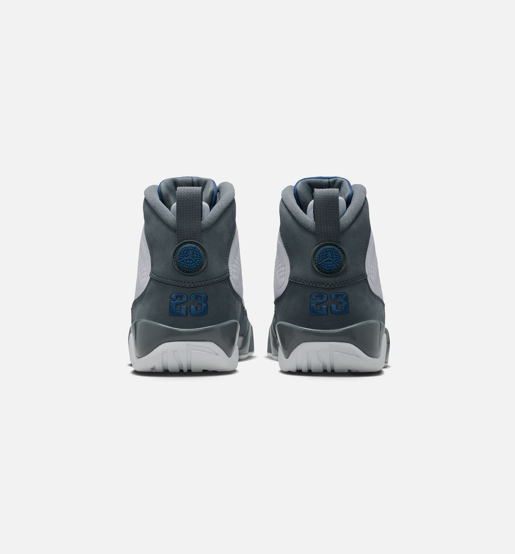 Air Jordan 9 Retro Flint Grey & French Blue Men's Lifestyle Shoes - White/French Blue/Flint Grey