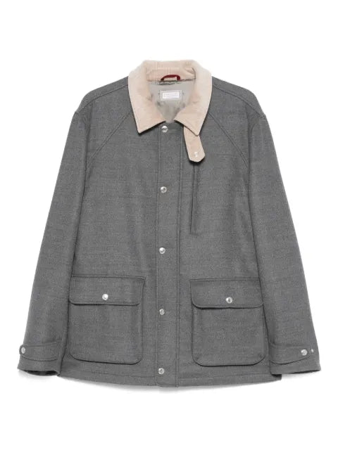 Brunello Cucinelli contrast-collar jacket