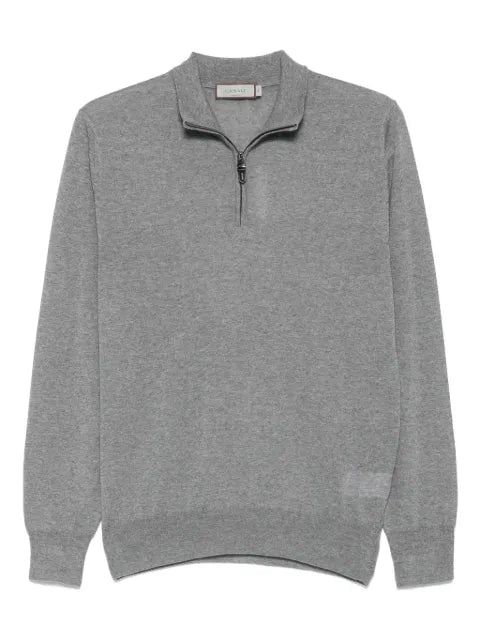 Canali half-zip wool sweater