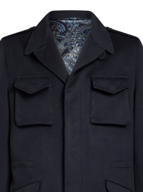 ETRO flap-pocket cashmere jacket