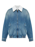 LOEWE contrast-collar denim jacket
