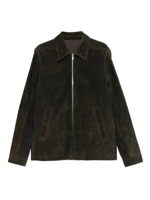 Rick Owens zip-front suede jacket