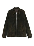 Rick Owens zip-front suede jacket