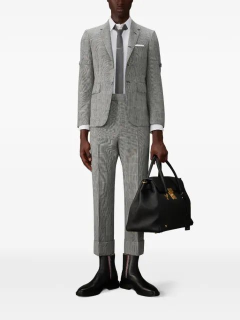 Thom Browne Prince of Wales fresco wool sport coat with armbands