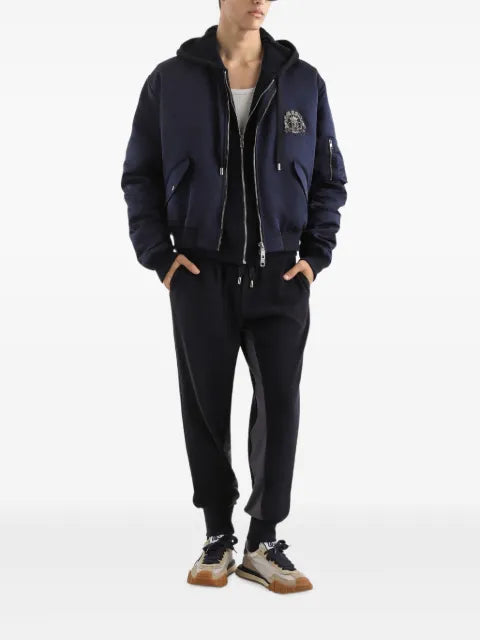Dolce & Gabbana hooded embroidered bomber jacket