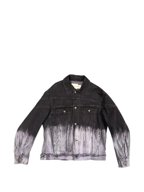 Feng Chen Wang disstressed-effect tie-dye denim jacket