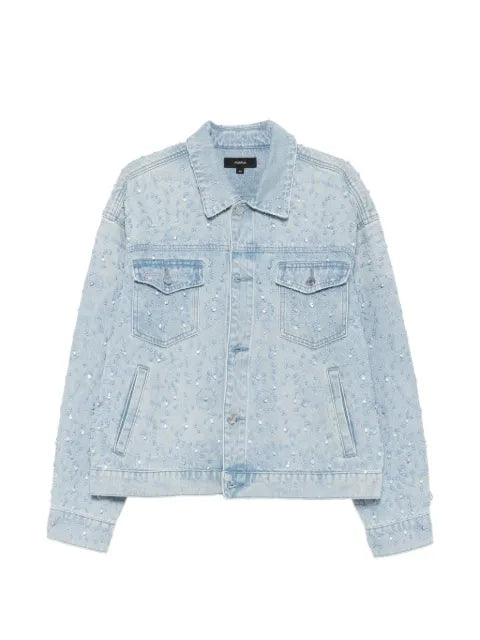 Purple Brand embellished trucker jacket