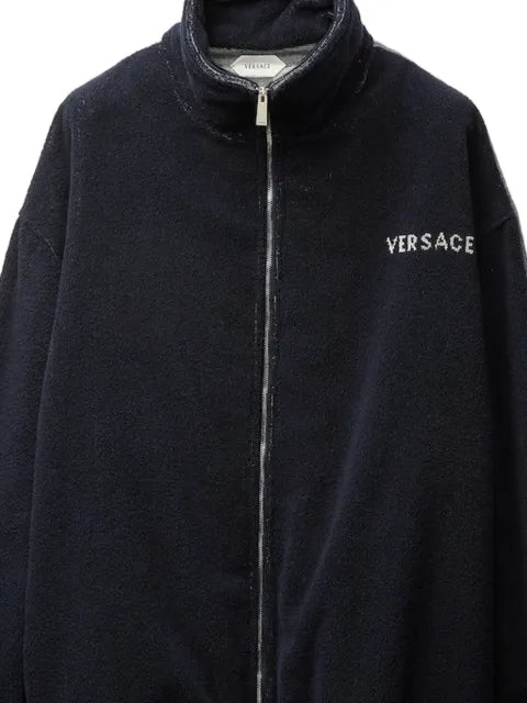 Versace Home cotton-terry jacquard zip sweatshirt