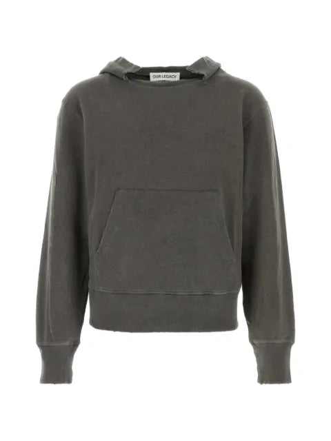OUR LEGACY Relic raw-cut pouch-pocket hoodie