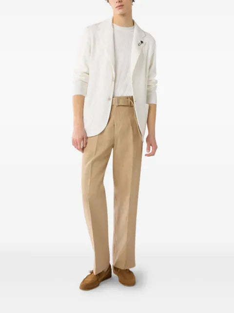 Lardini single-breasted ribbed blazer