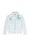 Diesel denim overshirt with patch effects