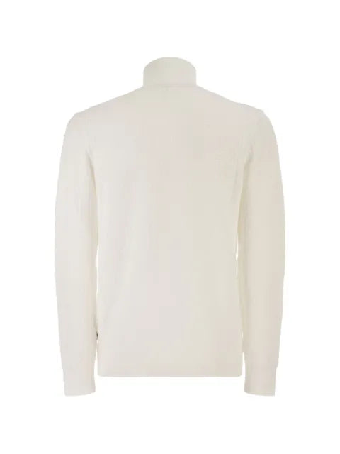 BOSS textured-knit half-zip sweater