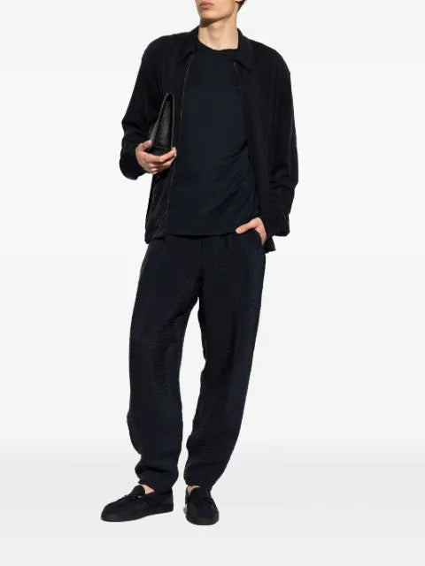 Giorgio Armani blouson jacket regular fit in washed cupro-blend pique