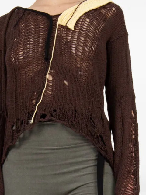 Ottolinger distressed knit hoodie