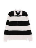 ALPHA STUDIO striped quarter-zip sweater
