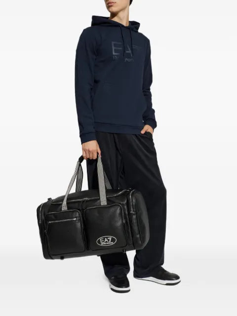 Ea7 Emporio Armani logo-print drawstring hoodie