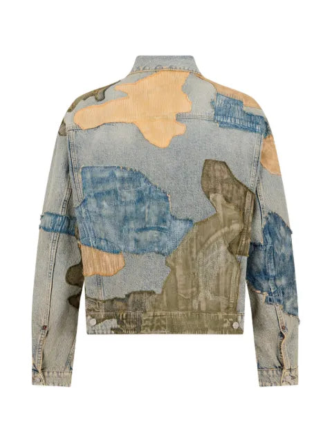 DSQUARED2 sand camo oversized jean jacket