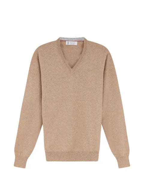 Brunello Cucinelli V-neck knitted sweater